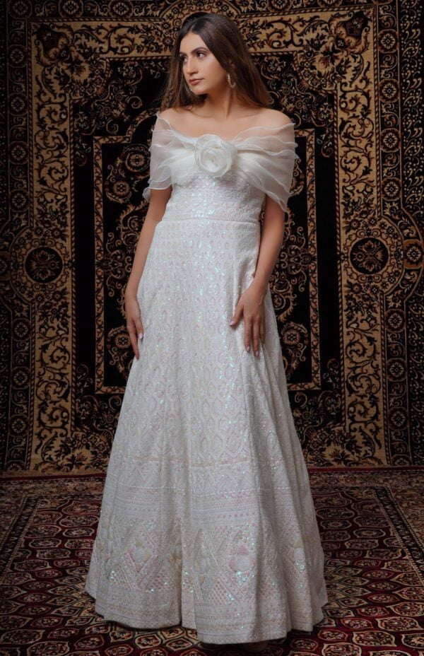 fairytell white gown dres