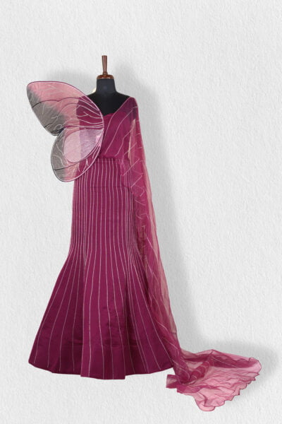 3D Butterfly Wing Gown